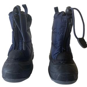 Kamik Insulated Snow Boots Zipper & Cinch Drawstring Navy Blue Size: 5 Toddler